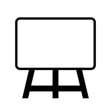 Basit bir beyaz tahta simgesi. Robot resim. Düzenlenebilir vektör.