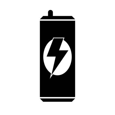 Enerji içeceği silueti simgesi. Düzenlenebilir vektör.