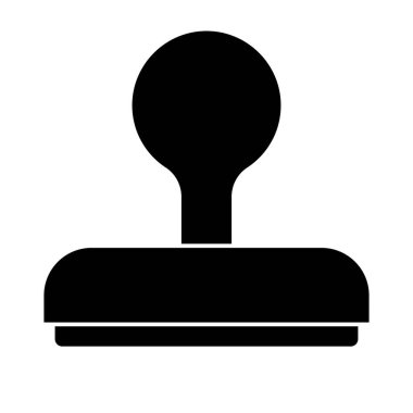 Siluet simgesini damgalayın. Basit pul vektör simgesi. Vektör.