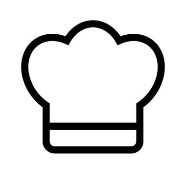 Şef şapka ikonu. Yemek ikonu. Düzenlenebilir vektör.