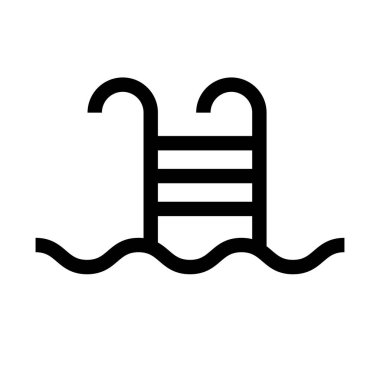 Basit bilardo ve merdiven ikonu. Düzenlenebilir vektör.