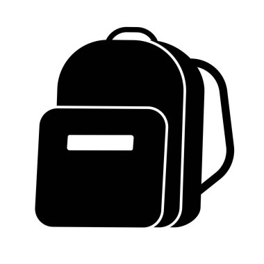 Sırt çantası siluet simgesi. Sırt çantası ikonu. Düzenlenebilir vektör.