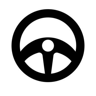 Direksiyon silueti simgesi. Düzenlenebilir vektör.