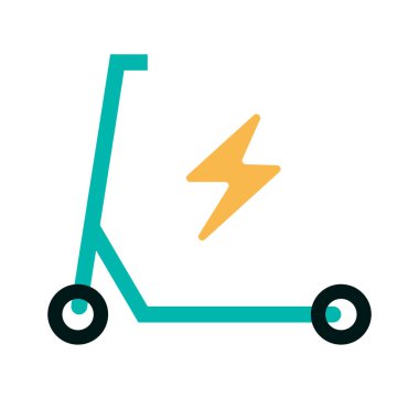 Elektrik şalteri ve elektrik ikonu. Düzenlenebilir vektör.