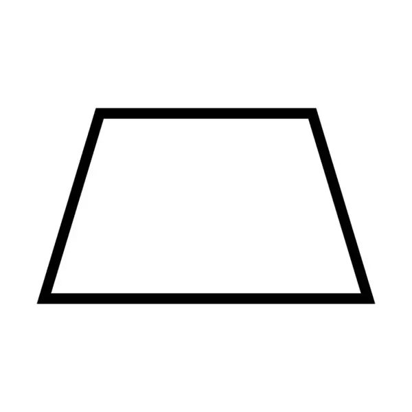 stock vector Simple trapezoidal shape icon. Editable vector.