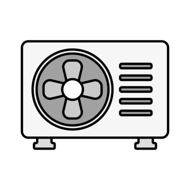 Klima açık hava birimi simgesi. Düzenlenebilir vektör.