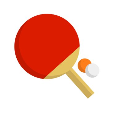 Masa tenisi ekipmanları ikonu. Düzenlenebilir vektör.