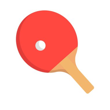 Düz dizayn masa tenisi ikonu. Düzenlenebilir vektör.