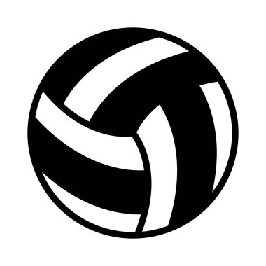 Simple volleyball ball silhouette icon. Vector.