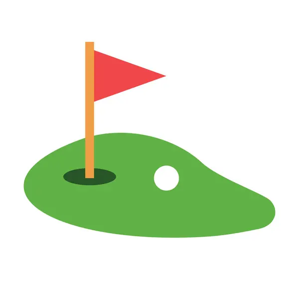 Golf sahası ikonu. Golf oyunu. Düzenlenebilir vektör.