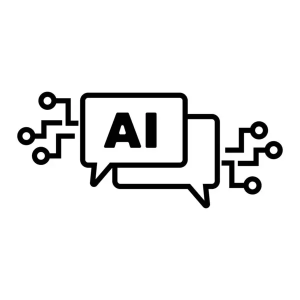 stock vector AI Chatbot Icon. Artificial Intelligence Chatbot. Vector.