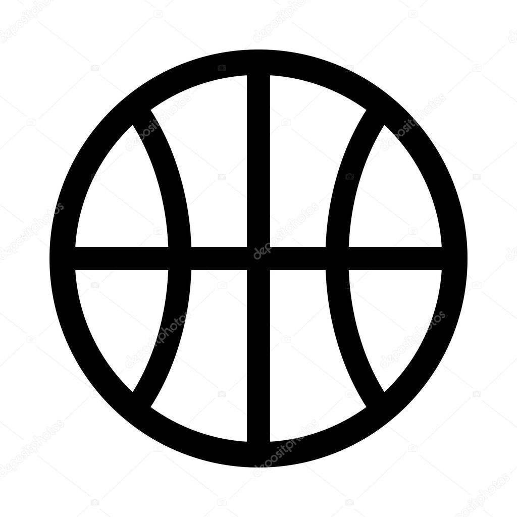 Simple basketball ball icon. Editable vector.