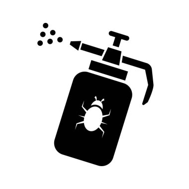 Böcek ilacı sprey siluet ikonu. Düzenlenebilir vektör.