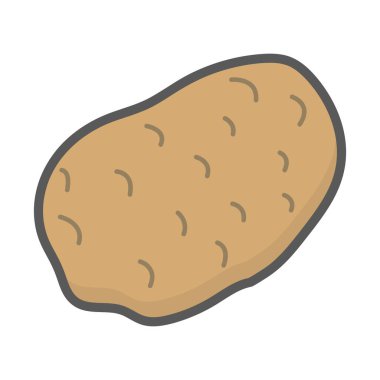 Düz dizayn patates ikonu. Düzenlenebilir vektör.