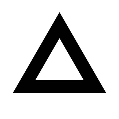 Üçgen şeklinde. Üçgen ikonu. Düzenlenebilir vektör.