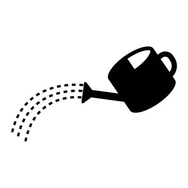 Sulama kutusu silueti simgesi. Düzenlenebilir vektör.