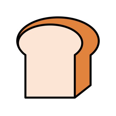 Bir Somun Taze Beyaz Ekmek. Düzenlenebilir vektör.