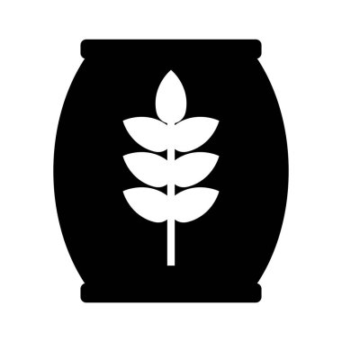 Bir torba un siluet ikonu. Düzenlenebilir vektör.