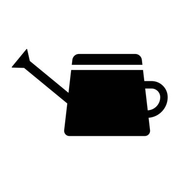 Sulama kutusu silueti simgesi. Tencere silueti ikonu sulanıyor. Düzenlenebilir vektör.