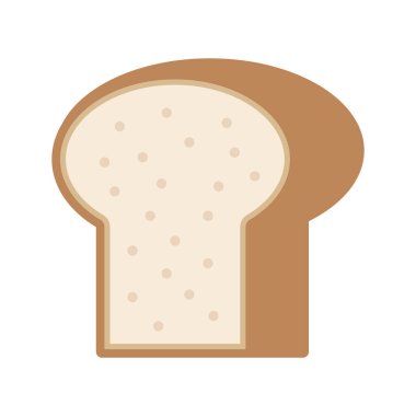 Düz dizayn beyaz ekmek ikonu. Düzenlenebilir vektör.