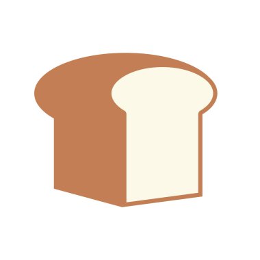 Basit beyaz ekmek ikonu. Düzenlenebilir vektör.