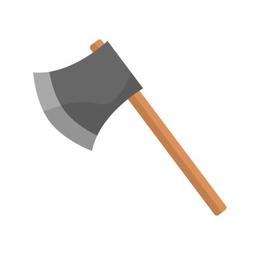 Düz dizayn balta simgesi. Düzenlenebilir vektör.