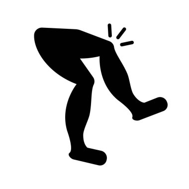 Diz silueti simgesini vurgula. Düzenlenebilir vektör.