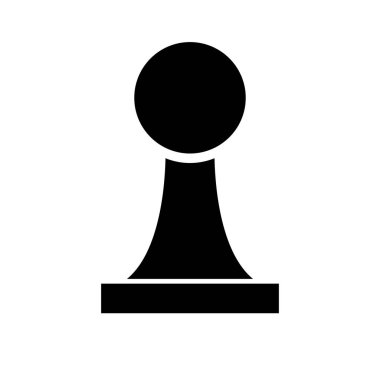 Satranç piyonu silueti. Düzenlenebilir vektör.