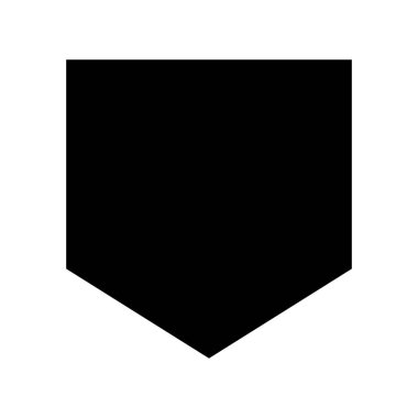 Beyzbol tabanındaki siluet ikonu. Düzenlenebilir vektör.