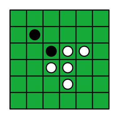 Reversi oyun eşleştirme simgesi. Düzenlenebilir vektör.