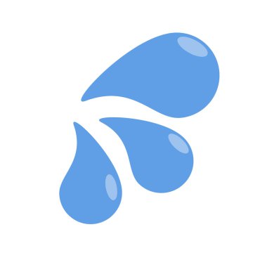 Mavi su damlacıkları. Düzenlenebilir vektör.