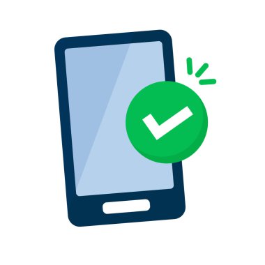 Patlama işareti ve akıllı telefon simgesi. Düzenlenebilir vektör.