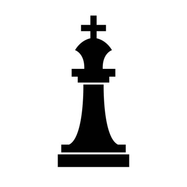 Satranç kralının silueti. Düzenlenebilir vektör.