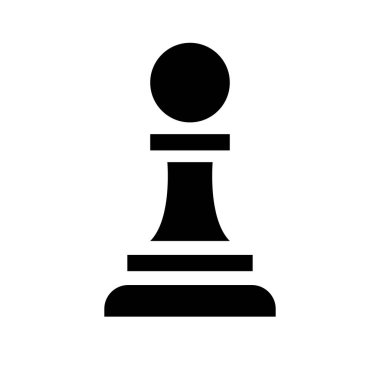Satranç piyonu silueti simgesi. Düzenlenebilir vektör.