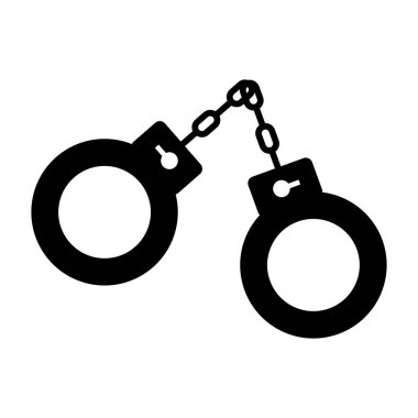 Klasik Metal Kelepçe Tasarımı 'nın silueti. Düzenlenebilir vektör.