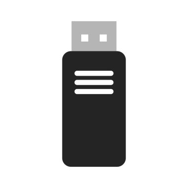 Düz dizayn USB flash disk. Düzenlenebilir vektör.