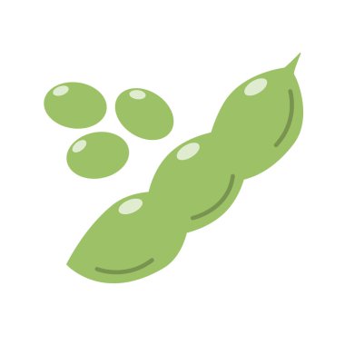 Düz dizayn edamame ve edamame fasulye ikonu. Düzenlenebilir vektör.