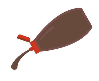 Kahverengi sos ikonu dök. Düzenlenebilir vektör.