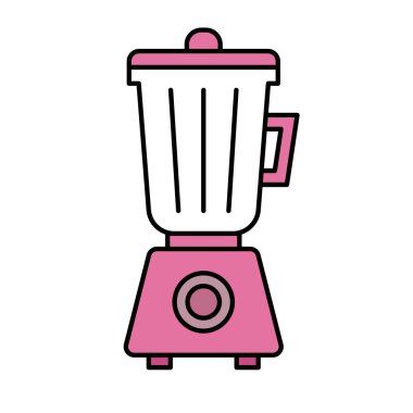 Pembe mutfak blender ikonu. Düzenlenebilir vektör.