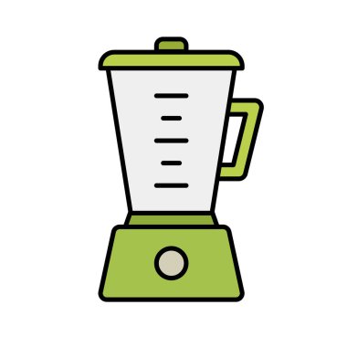 Yeşil mutfak blender ikonu. Düzenlenebilir vektör.