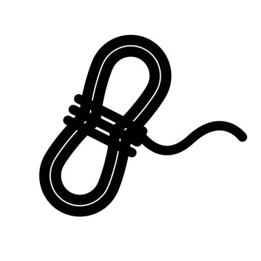 Sağlam ip siluet simgesi. Düzenlenebilir vektör.