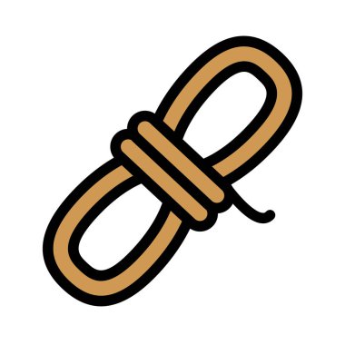 Düğümlenmiş kalın ip ikonu. Düzenlenebilir vektör.