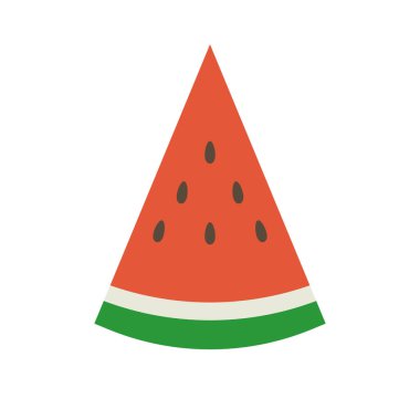 Kesilmiş karpuz ikonu. Düzenlenebilir vektör.