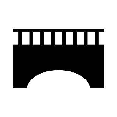 Basit köprü siluet simgesi. Düzenlenebilir vektör.