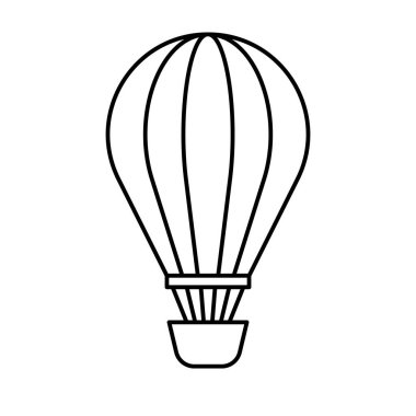Basit bir sıcak hava balonu ikonu. Düzenlenebilir vektör.