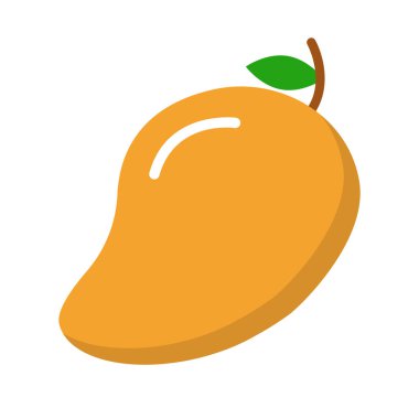 Turuncu mango meyve ikonu. Düzenlenebilir vektör.