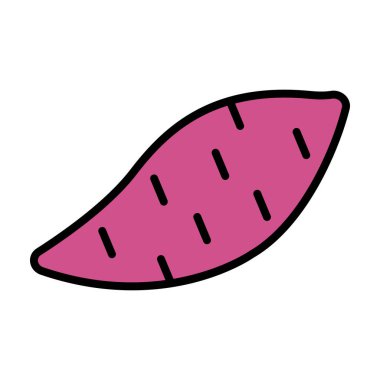 Basit tatlı patates ikonu. Düzenlenebilir vektör.