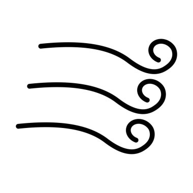 Basit Hafif Esinti Simgesi. Düzenlenebilir vektör.