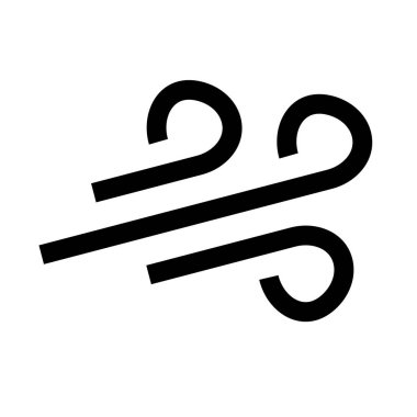 Rüzgar Sembolü. Rüzgar sembolü. Düzenlenebilir vektör.