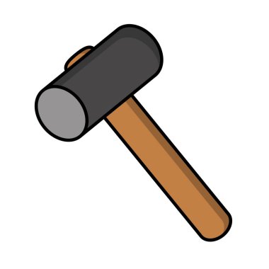 Basit çekiç aleti simgesi. Düzenlenebilir vektör.